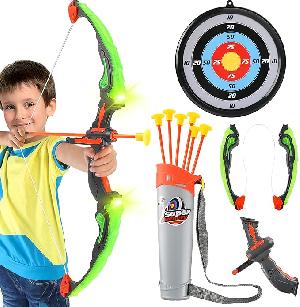 Bekijk leuke cadeautip : Teklemon Pijl en boog voor kinderen, boogschietset met led